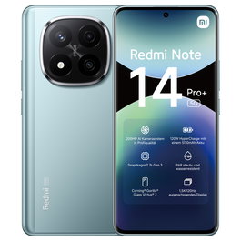 Xiaomi Redmi Note 14 Pro+ 5G Smartphone 256GB 8GB RAM Frost Blue | Snapdragon 7s Gen 3 | Pantalla AMOLED 6.67" 120Hz | Cámara 200MP | Batería 5110mAh | IP68