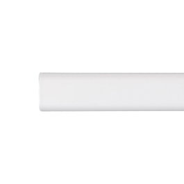 Cintacor Barra de armario ovalada de metal blanco, 200 cm