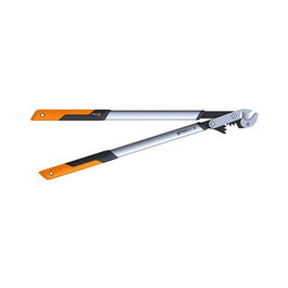 Fiskars PowerGear X LX99-L Cortaramas de Guillotina 55 mm, Tijeras de Podar con Engranaje Amboss, 800 mm, Negro/Naranja