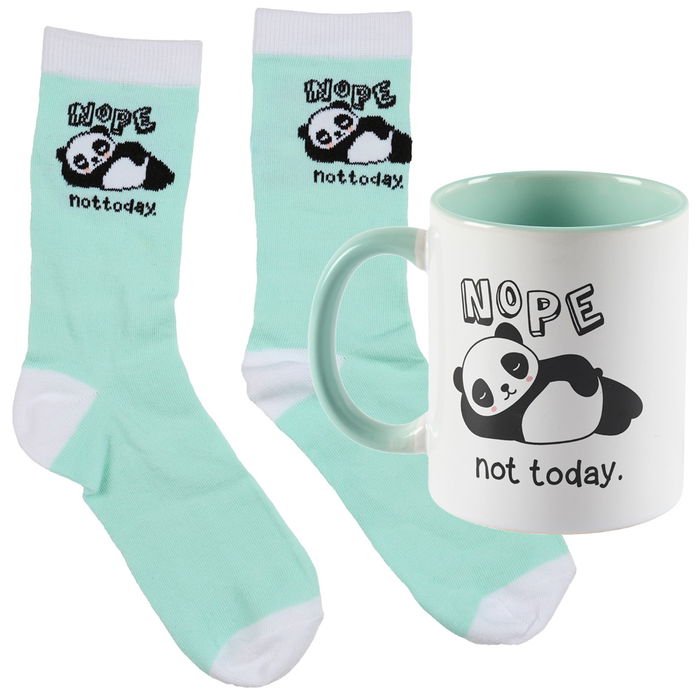 The Concept Factory Juego De Taza Y Calcetines Kawaii Panda Gato Talla 36-41 Modelos Surtidos