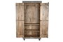 DKD Home Decor Armario Gris 85.5 x 47 x 180 cm (Ancho x Profundidad x Alto) con 2 Puertas