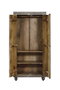 DKD Home Decor Armario Gris 85.5 x 47 x 180 cm (Ancho x Profundidad x Alto) con 2 Puertas