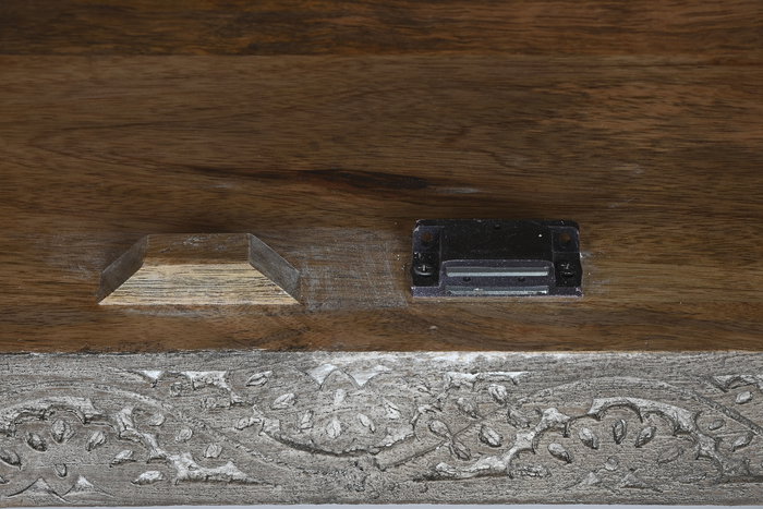 DKD Home Decor Armario Gris 85.5 x 47 x 180 cm (Ancho x Profundidad x Alto) con 2 Puertas