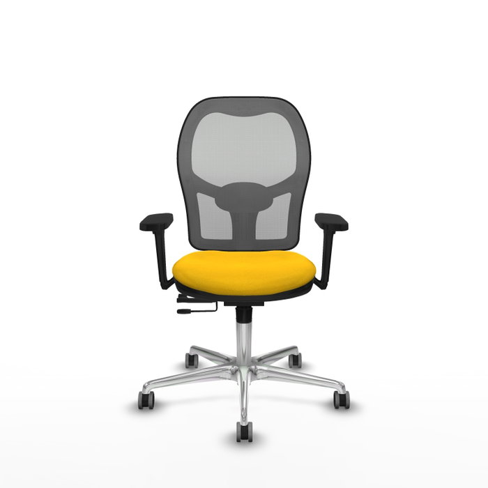 PIQUERAS Y CRESPO Silla de oficina Jorquera con mecanismo Sincro/Traslack, Amarillo y Gris PIQUERAS Y CRESPO Silla de oficina Jorquera con mecanismo Sincro/Traslack, Amarillo y Gris