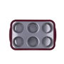 Molde 6 Cupcakes Silicona Reforzado Scarlet Quid 29x18,8x3,8 cm (12 Unidades)