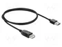DeLOCK EASY-USB 2.0-A Cable USB 2.0 Tipo-A Macho a Hembra 1 m Negro