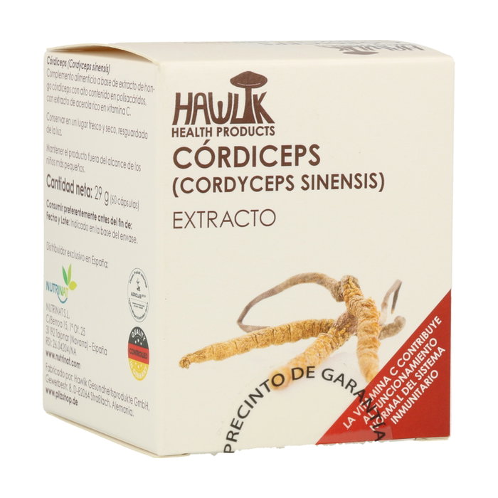 HAWLIK Extracto de Córdiceps Puro con Vitamina C 60 cápsulas