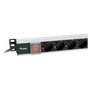 Equip Regleta alimentación aluminio rack 19" 1U 8 tomas tipo Schuko euro cable 3m aluminio