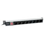 Equip Regleta alimentación aluminio rack 19" 1U 8 tomas tipo Schuko euro cable 3m aluminio