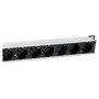 Equip Regleta alimentación aluminio rack 19" 1U 8 tomas tipo Schuko euro cable 3m aluminio