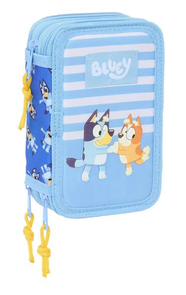 Safta Plumier Triple Bluey "Let's Play" 37 Piezas 12,5x19,5x5,5 cm