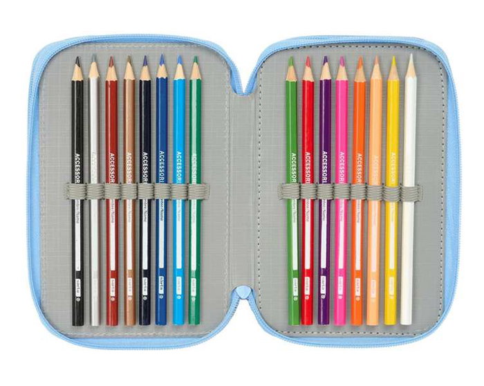 Safta Plumier Triple Bluey "Let's Play" 37 Piezas 12,5x19,5x5,5 cm