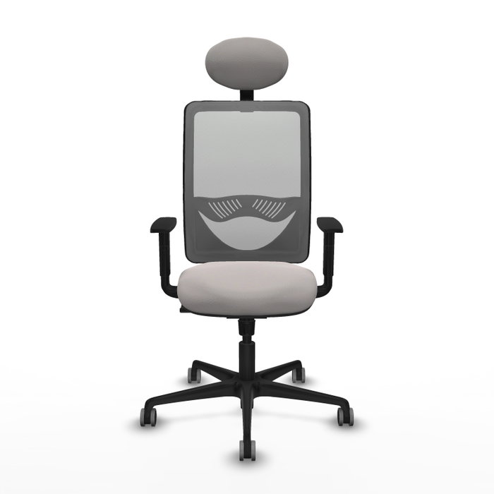 PIQUERAS Y CRESPO Silla de oficina Zulema con Mecanismo Sincro, Blanco y Gris PIQUERAS Y CRESPO Silla de oficina Zulema con Mecanismo Sincro, Blanco y Gris