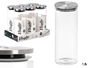 Vivalto Tarro Redondo Vidrio Borosilicato 1,8L Tapa Acero 10x26x10 cm (Set de 12)