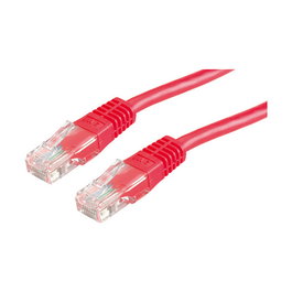 VALUE Patchkabel Cat6 (Cat.6) UTP Class E 2 Metros, Color Rojo, 100 Ohm, 2m