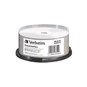 Verbatim DataLifePlus BD-R 50GB 6x Speed Imprimible (25 Unidades)