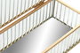 DKD Home Decor Joyero de Cristal y Metal Transparente y Dorado 23x10,5x6 cm