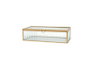 DKD Home Decor Joyero de Cristal y Metal Transparente y Dorado 23x10,5x6 cm