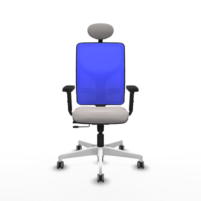 PIQUERAS Y CRESPO Silla de oficina Motilla con mecanismo Sincro/Traslack, Blanco y Azul PIQUERAS Y CRESPO Silla de oficina Motilla con mecanismo Sincro/Traslack, Blanco y Azul