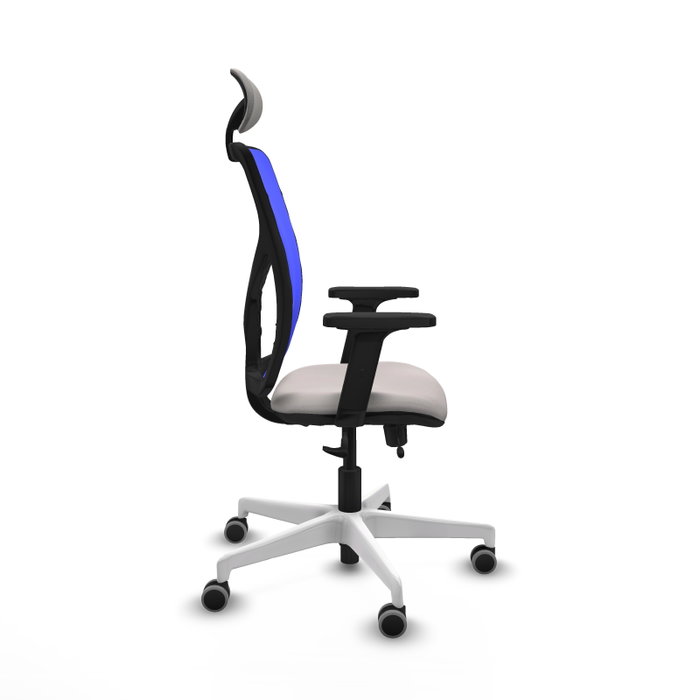 PIQUERAS Y CRESPO Silla de oficina Motilla con mecanismo Sincro/Traslack, Blanco y Azul PIQUERAS Y CRESPO Silla de oficina Motilla con mecanismo Sincro/Traslack, Blanco y Azul