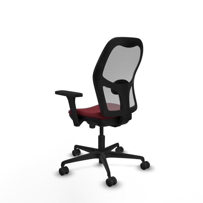 PIQUERAS Y CRESPO Silla de oficina Jorquera con Brazos 3D, Similpiel Granate y Malla Gris PIQUERAS Y CRESPO Silla de oficina Jorquera con Brazos 3D, Similpiel Granate y Malla Gris