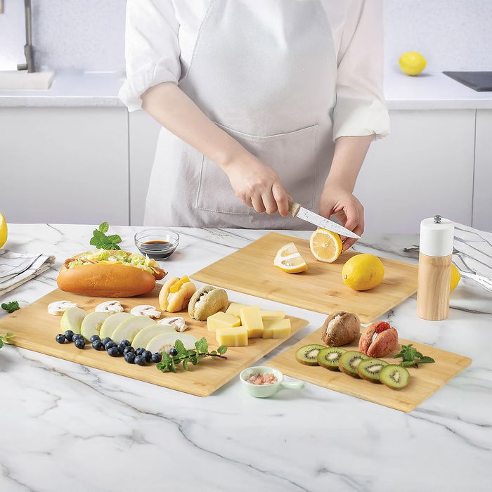 Quttin Tabla Cortar-Servir Bambú 38 cm x 30 cm (12 Unidades)