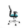 PIQUERAS Y CRESPO Silla de oficina Jorquera con mecanismo Sincro/Traslack, Turquesa y Blanco