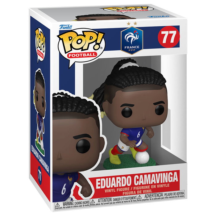 FUNKO Figura POP Eduardo Camavinga Francia, Figura Vinilo en Caja Regalo
