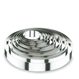 Lacor Molde Aro Alto Ovinox para Pastelería, Diámetro 7 cm x Alto 6 cm, Acero Inoxidable