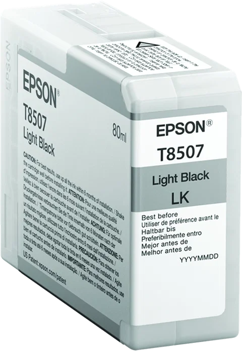Epson Cartucho Negro claro T850700 Singlepack Light Black 80 ml Epson Cartucho Negro claro T850700 Singlepack Light Black 80 ml