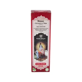 Radhe Shyam Henna Pasta Colorante Orgánico, Caoba Oscuro 200Gr, Sin Ftalatos - Ref. Radhe Shyam Henna Pasta Caoba Oscuro 200Gr.