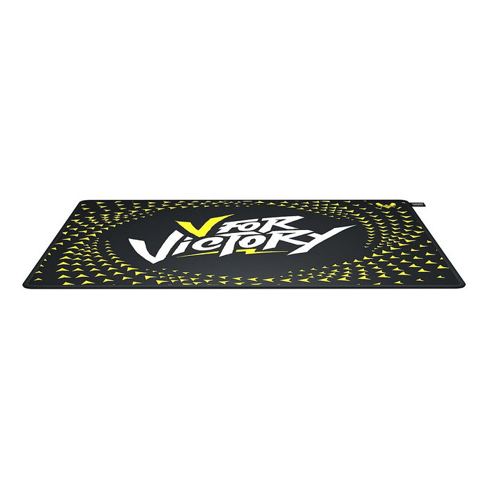 Cherry XTRFY GP5 Vitality Black Alfombrilla de Ratón para Gaming L Negro Blanco Amarillo Tela Caucho Bordes Rematados Base Antiderrapante Lavable