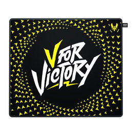 Cherry XTRFY GP5 Vitality Black Alfombrilla de Ratón para Gaming L Negro Blanco Amarillo Tela Caucho Bordes Rematados Base Antiderrapante Lavable