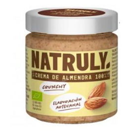 NATRULY Crema De Almendra 100% Vegana Orgánica Artesanal Sin Azúcar Sin Gluten Sin Lactosa Sin Aceite De Palma 200Gr