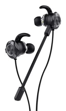 Trust GXT 406 Pine Auriculares Gaming Intraural con Micrófono Boom Extraíble y Estuche Protector - Negro