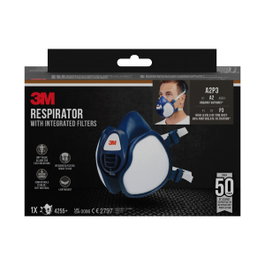 3M Media Máscara con Filtros Integrados FFA2P3R D 4255+