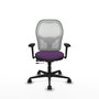 PIQUERAS Y CRESPO Silla de oficina Jorquera con mecanismo Sincro/Traslack, Morado y Blanco