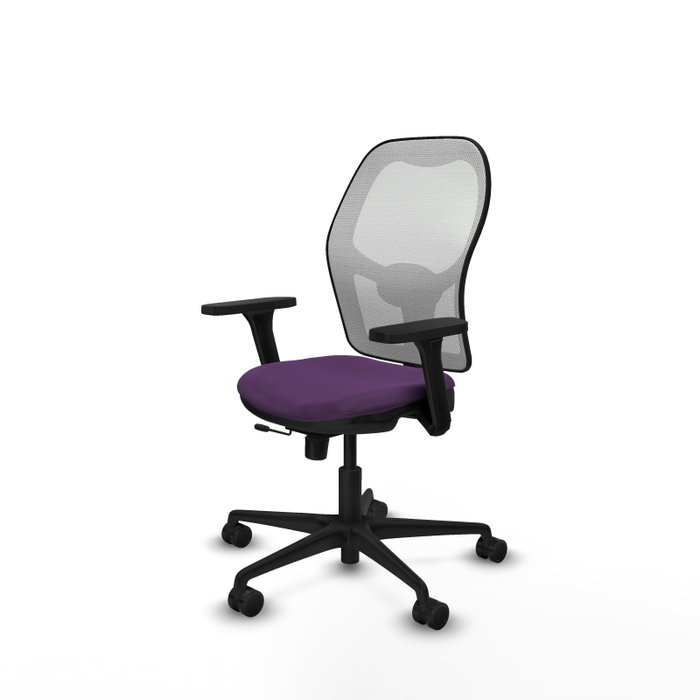 PIQUERAS Y CRESPO Silla de oficina Jorquera con mecanismo Sincro/Traslack, Morado y Blanco PIQUERAS Y CRESPO Silla de oficina Jorquera con mecanismo Sincro/Traslack, Morado y Blanco