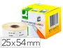 Q-connect KF18531 Etiquetas Adhesivas Permanentes compatibles con DYMO 11352, 54x25 mm