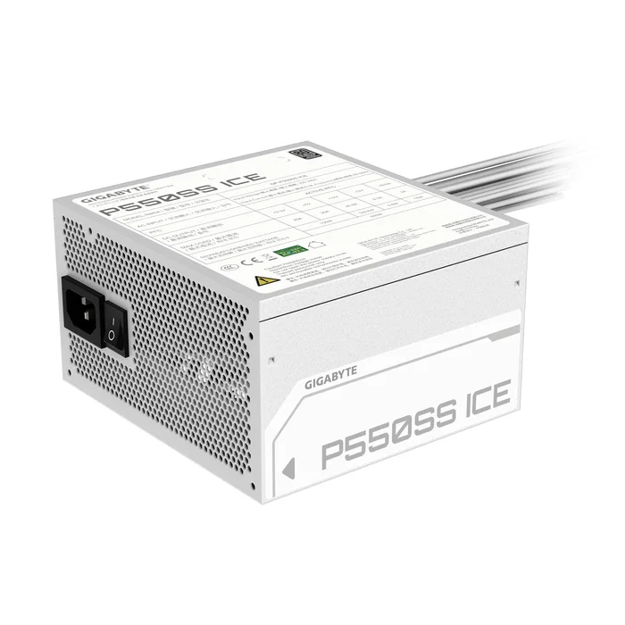 Gigabyte P550SS ICE 550 W Blanco ATX 3.1 80 PLUS Silver PCIe 5.0 Gigabyte P550SS ICE 550 W Blanco ATX 3.1 80 PLUS Silver PCIe 5.0