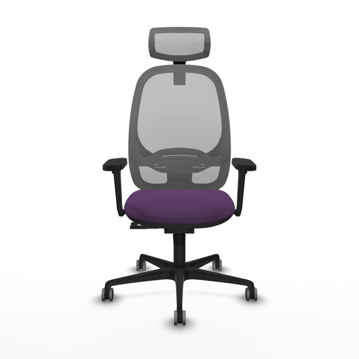 PIQUERAS Y CRESPO Silla de oficina Cilanco con mecanismo Sincro, Morado y Gris