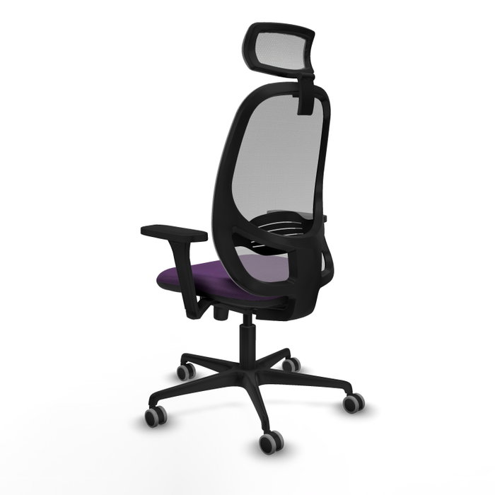 PIQUERAS Y CRESPO Silla de oficina Cilanco con mecanismo Sincro, Morado y Gris