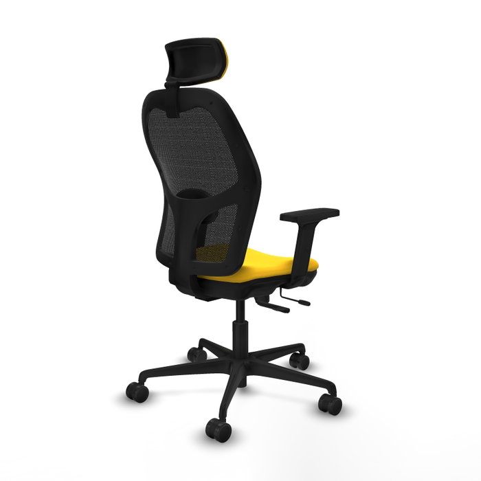 PIQUERAS Y CRESPO Silla de oficina Jorquera con mecanismo Sincro/Traslack Amarillo y Negro PIQUERAS Y CRESPO Silla de oficina Jorquera con mecanismo Sincro/Traslack Amarillo y Negro