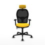 PIQUERAS Y CRESPO Silla de oficina Jorquera con mecanismo Sincro/Traslack Amarillo y Negro