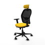 PIQUERAS Y CRESPO Silla de oficina Jorquera con mecanismo Sincro/Traslack Amarillo y Negro