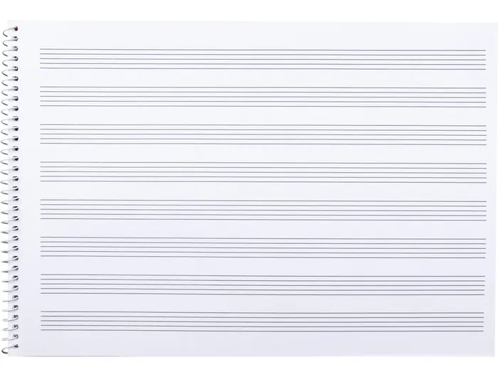 Liderpapel Bloc música pentagrama 3mm folio apaisado 100 g/m2 20 hojas