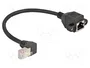 DeLOCK Cable de extensión de red Cat6a S/FTP RJ45 macho 90° a RJ45 hembra 0,25 m negro