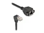 DeLOCK Cable de extensión de red Cat6a S/FTP RJ45 90° a RJ45 0,25 m negro