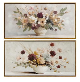 DKD Home Decor Cuadro Lienzo Florero Surtido de 2 Unidades