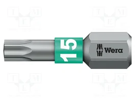 WERA Punta de destornillador Torx® TX15 BiTorsion 25 mm